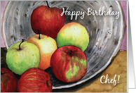 Birthday To Chef Bowl Of Apples card
