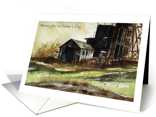 Father's Day, Missing You, old mine card (912065)