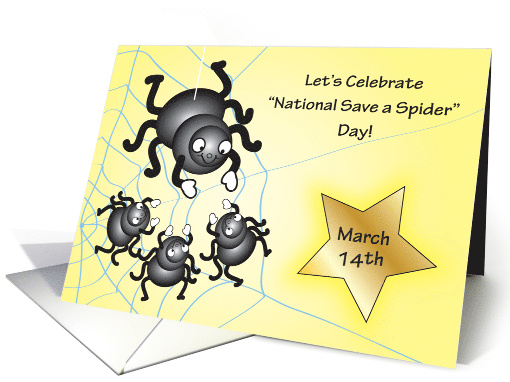 National Save a Spider Day Mar. 14 card (912572)