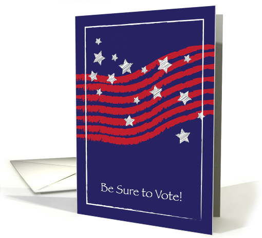 Be Sure to Vote Stars and Stripes card (912878)