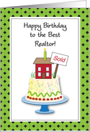 Birthday, to Realtor, house, cake card