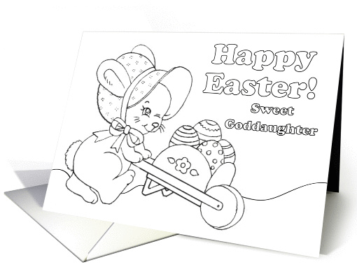 Easter, coloring card for Goddaughter card (914441)