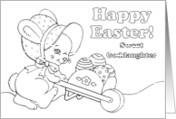 Easter, coloring card for Goddaughter card