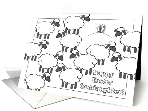 Easter, coloring card for Goddaughter card (914611)