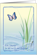 Sympathy for Loss of Girlfriend, butterfly card