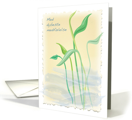 With Deepest Sympathy in Danish, blank card (916052)