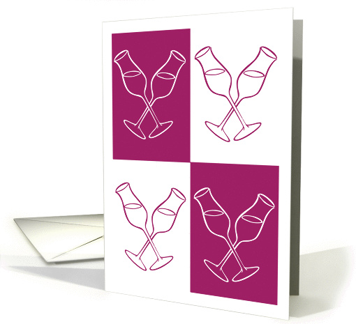 Thanks, wine theme, glasses card (916969)