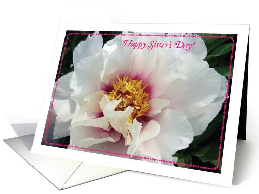 Sister's Day, Only Sister, White Peony card (918079)
