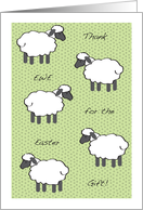 Thank you, Easter Gift, sheep card