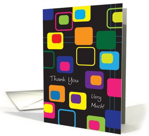 Thank you for Student, colorful cubes card (918663)