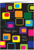 Thank you for Student, colorful cubes card