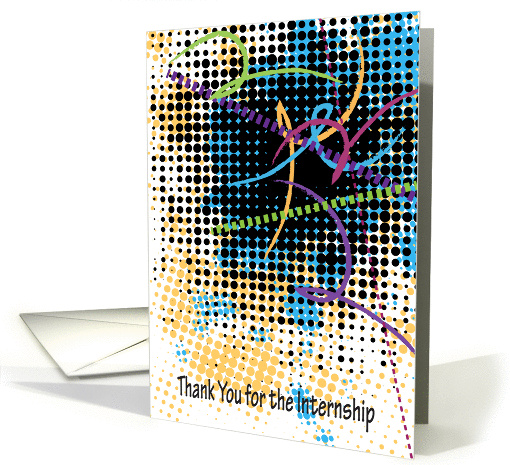 Thank you for Internship, colorful abstract card (918681)