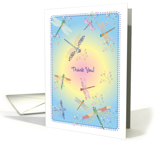 Thank you, Dragonflies, blank card (919611)