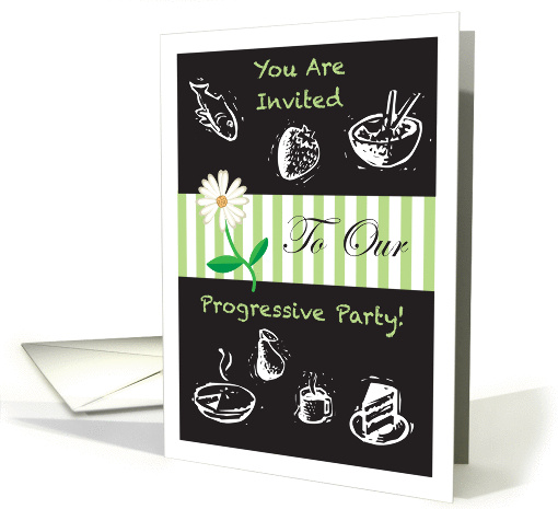 Invitation, To Progressive Dinner Party card (920864)