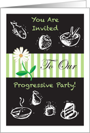 Invitation, To Progressive Dinner Party card