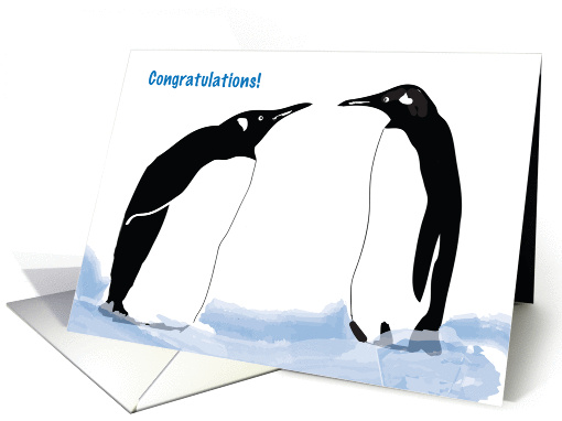 Congratulations, 2 penguins card (920923)