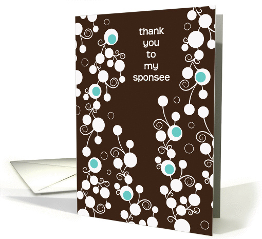 Thank you, to Sponsee, blank card (921545)