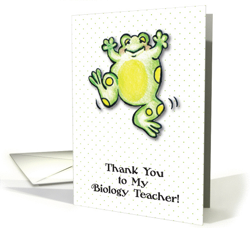 Thank you, for Biology Teacher, frog card (921596)