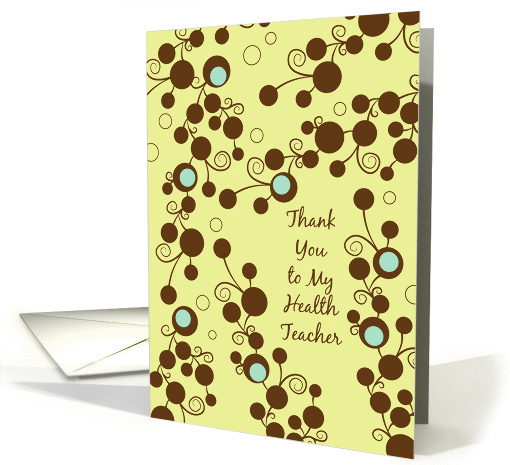 Thank you, to Health Teacher card (921741)