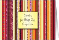 Thank you, to Chaperone, Abstract design card