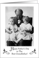 Father’s Day to Grandfather, 2 children card