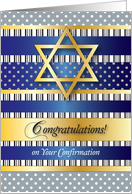Congratulations, Jewish Confirmation, boy card
