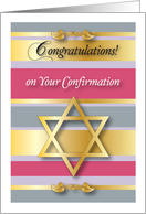Congratulations, Jewish Confirmation, girl card