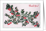 Thank you, For Attending Christmas Party card