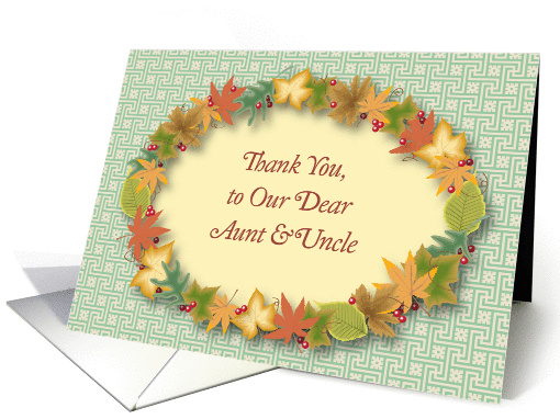 Thank you, For Aunt and Uncle, wreath card (933044)