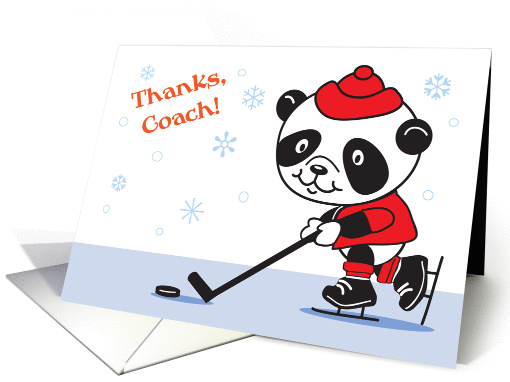 Thank you, For Ice Hockey Coach, panda card (933203)
