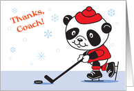 Thank you, For Ice Hockey Coach, panda card