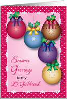 Merry Christmas to Ex Girlfriend, Ornaments, Holly card