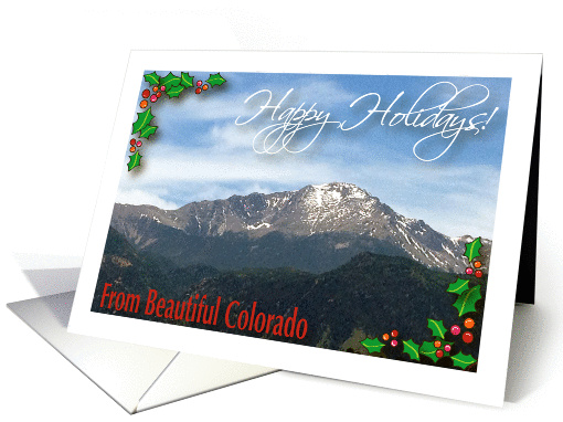 Happy Holidays from Colorado, Pikes Peak card (933909)