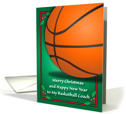 Merry Christmas to Basketball Coach card (934122)