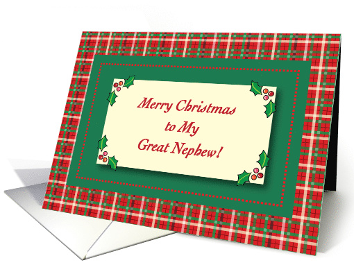 Merry Christmas to Great Nephew, Money card (934649)