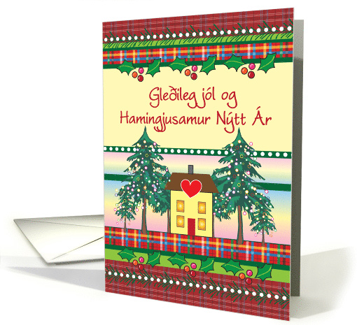 Merry Christmas card in Icelandic, Blank card (934661)