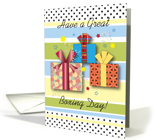 Boxing Day, presents, stars card (934693)