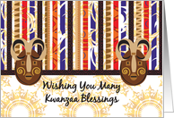 Kwanzaa Blessing, Son and Daughter in Law card