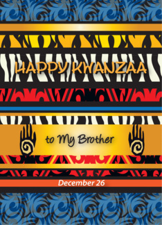 Kwanzaa to Brother, 2 primitive hands