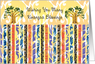 Kwanzaa to Daughter and Son in Law, 2 trees card