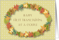 1st Thanksgiving as a Couple, wreath card