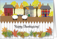 Happy Thanksgiving primitive theme card