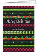 Christmas for a Sponsee, Holly, Stars card