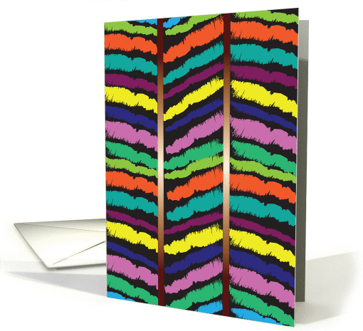 Kwanzaa for Cousin, colorful chevron stripes card (937472)