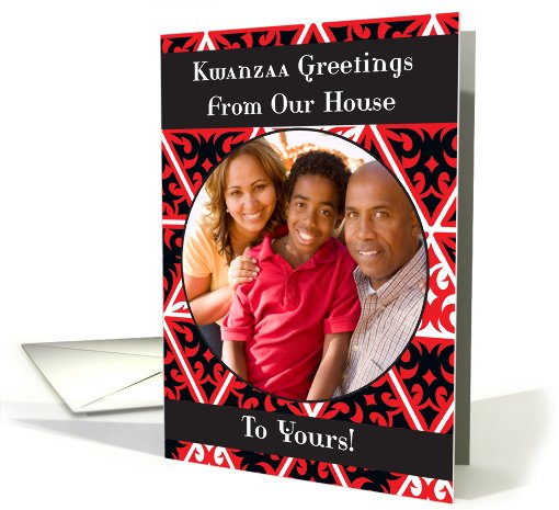 Kwanzaa Photo Card, from our house to yours card (937722)