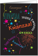 Kwanzaa for Boyfriend, colorful text card