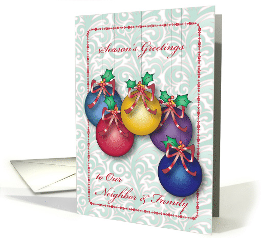 Christmas for Neighbor & Family, Ornaments card (938890)