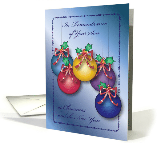 Christmas, In Remembrance of Son, Ornaments, Holly card (939260)