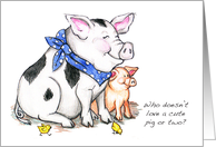 National Pig Day, March 1 card