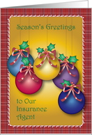 Business Christmas for Insurance Agent, Ornaments card
